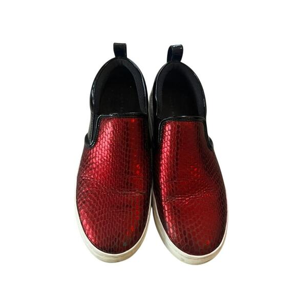 Flashy Glam red and black Marc by Marc Jacobs slip on shoes sz 6.5 stylish EU 37 - Picture 4 of 14